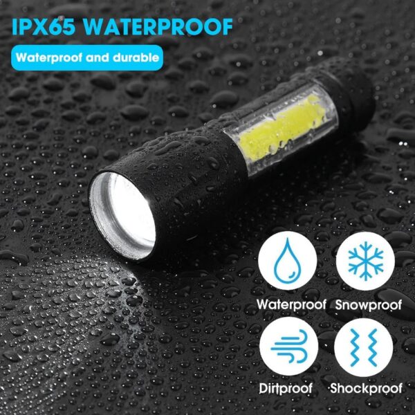 USB Charging Waterproof LED Flashlight 3 Modes - Image 2